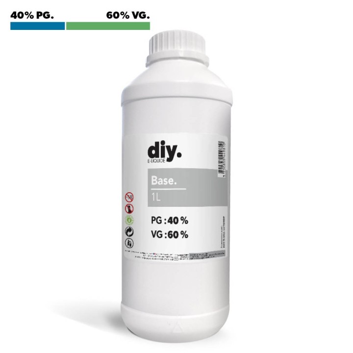 Base 1 Litre pour DIY - 40% PG / 60% VG - AuNomDeLaVape