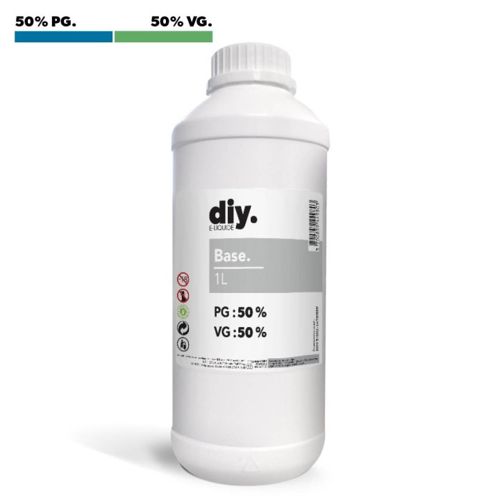 Base 1 Litre pour DIY - 50% PG / 50% VG - AuNomDeLaVape