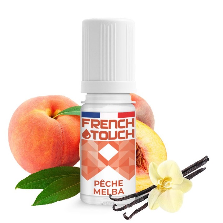 Pêche Melba - French Touch e-liquide goût pêche melba 70PG/30VG
