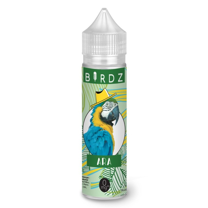 Ara - Tasty e-liquide goût pêche, melon, fraise et basilic frais 50PG/50VG