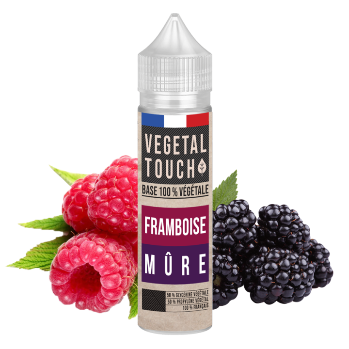 Eliquide Base 100% Végétal - Framboise / Mûre - VEGETAL TOUCH - 50ml