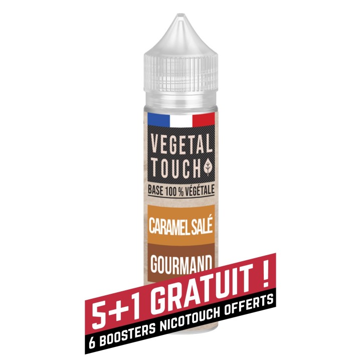 Eliquide Base 100% Végétal - Caramel Salé / Gourmand - VEGETAL TOUCH - 50ml