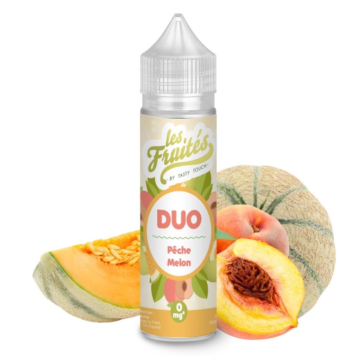 Duo Pêche / Melon - Les fruités by tasty Touch e-liquide fruité goût melon, pastèque et fraise 50PG/50VG