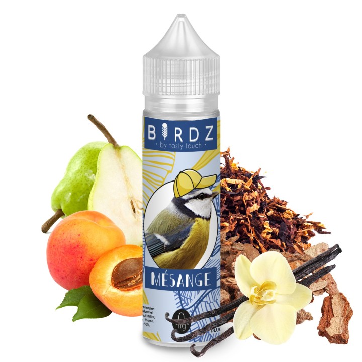 Mésange - Birdz - e-liquide classic goût tabac, écorce d'arbre fruitier et vanille 40PG/60VG